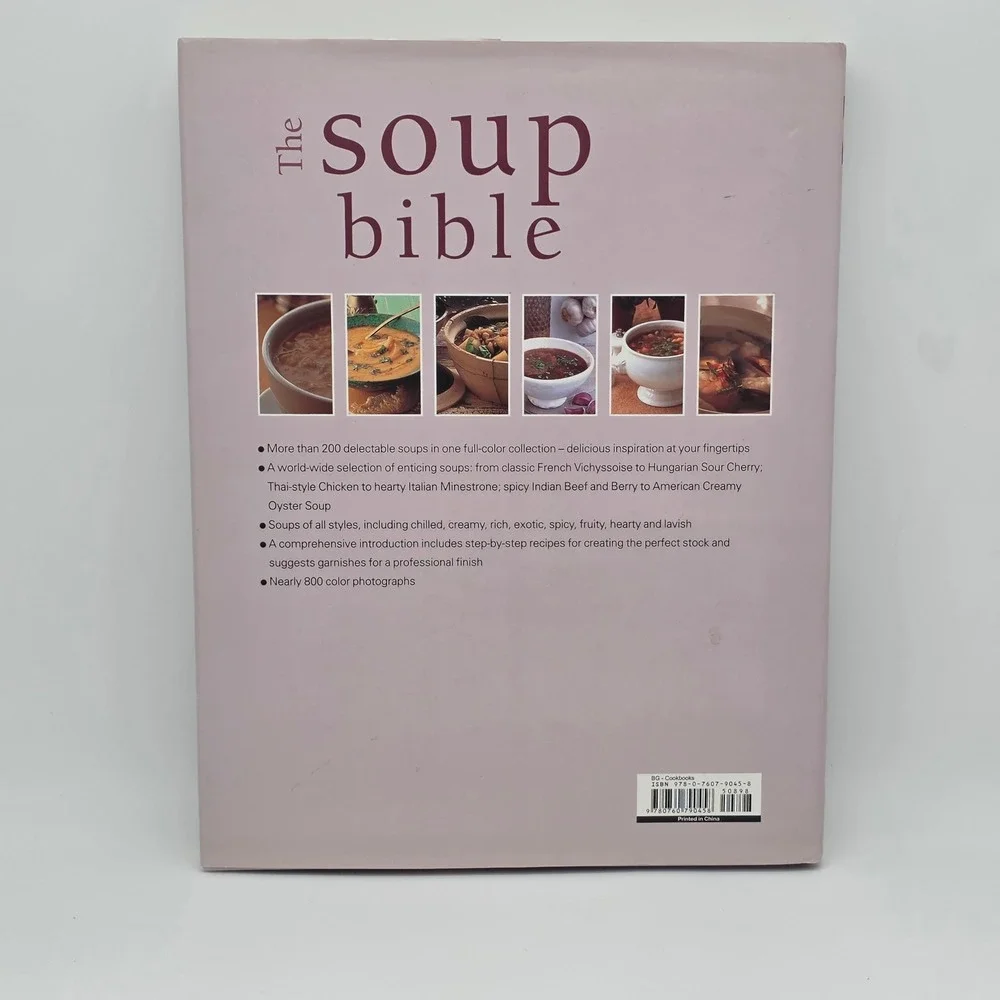 The Soup Bible Cookbook Debra Mayhew 200+ Recipes Hardcover Color Photos Healthy